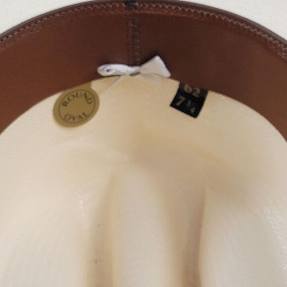 Stetson 10x Spartan Natural Straw Round Oval Western Cowboy Hat 7 1/4 NWD - Picture 12 of 16